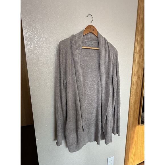 Barefoot Dreams CozyChic Lite Circle Cardigan Size XL Taupe Sweater 423 - Picture 5 of 6